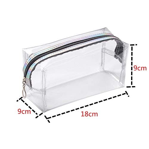 Clear Pencil Case, Large Transparent Plastic Pen Pencil Bag Makeup Pouch Travel Cosmetic Bag,School Supplies for Teenage Boys Girls Women (Clear) — view 4