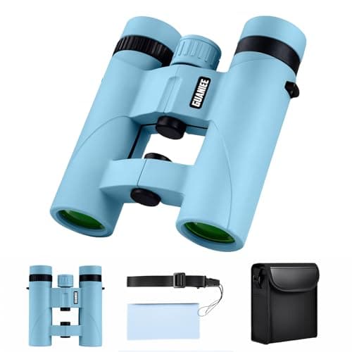 10x25 Binoculars for Adults Mini Pocket Compact Binoculars Waterproof Small Binocular for Bird Watching Travel Stargazing Outdoor Sports Blue