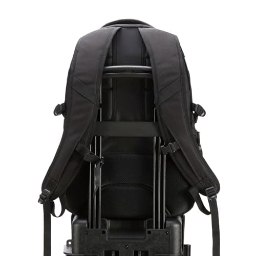 Amazon Basics 17-Inch Laptop Backpack, Water Resistant Rucksack for Business Travel, Work or School, Padded Shoulder Straps, Black — view 6