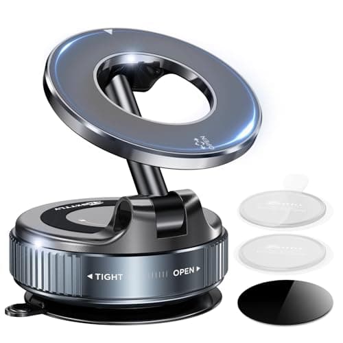 MSXTTLY for MagSafe Car Mount,Vacuum Magnetic Phone Holder for Cars,Vmag-S1