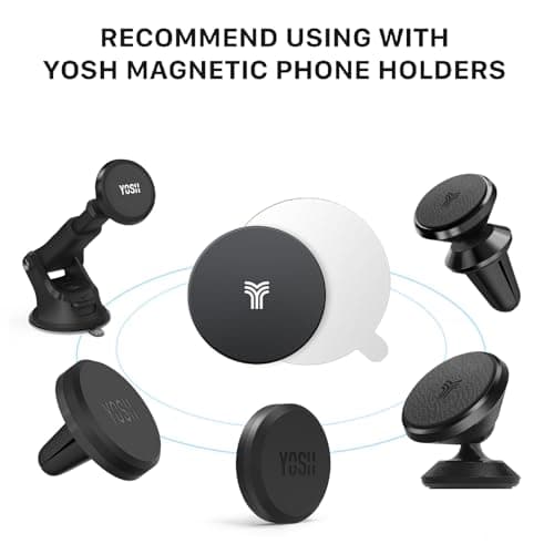YOSH 3M Sticker Metal Plates Replacement for Magnetic Car Phone Holder — view 2