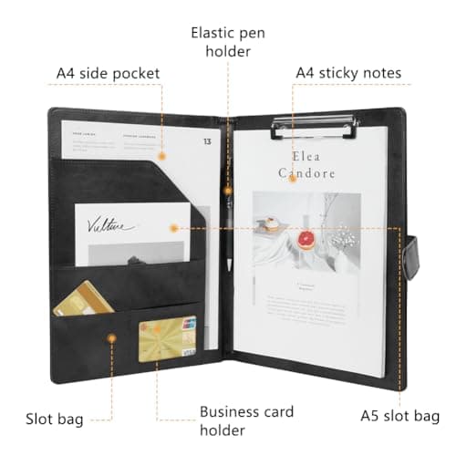 OFFCUP A4 Conference Folder, Leather Portfolio Folder, Portfolio Organiser — view 3