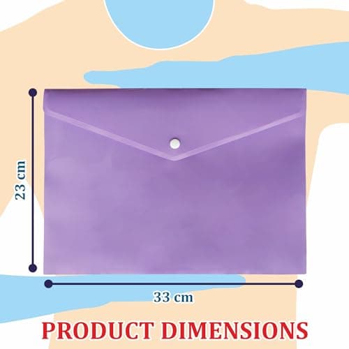 A4 Plastic Document Wallets – 5 Assorted Pastel Colours — view 2