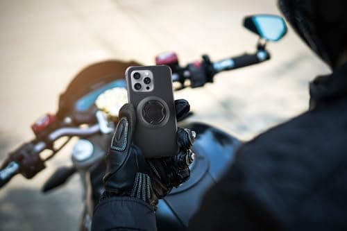 Quiklox Case for Apple iPhone 16 PRO MAX Tetraforce for Motorcycle Car or Bike Attachments - Cover Holder for Mobile Phone - Modular QUIKLOX System - Quick Release Snap Black — view 3