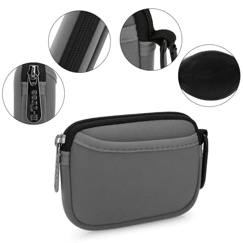 JINSI Mini Pouch Case Small Accessories Storage Organizer Tech Bag (Grey) — view 5
