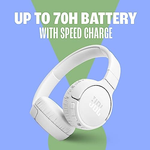 JBL Tune 670 NC Wireless On-Ear Bluetooth Headphones with Adaptive Noise-Cancelling Technology and Lightweight Design, 70-Hour Battery Life, Black — view 5