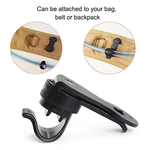DONGKER 3Pcs Magnetic Water Tube Clip,Military Removable Backpack Clips for Bike Hydration Water Bladders Tactical Bag — view 3