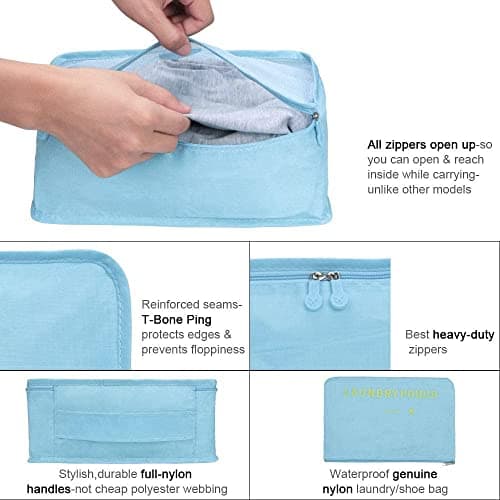 Vicloon Multifunction Packing Cubes - 8 PCS Organizer Packing Bags for Suitcase, Travel Essentials with Shoe Bag, Storage Accessories — view 2