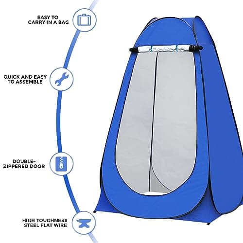 Denny International® Pop-Up Changing Tent Camping Outdoor Portable Shower Toilet Changing Room Tent with Good Ventilation Easy to Put Up and Take Down — view 4