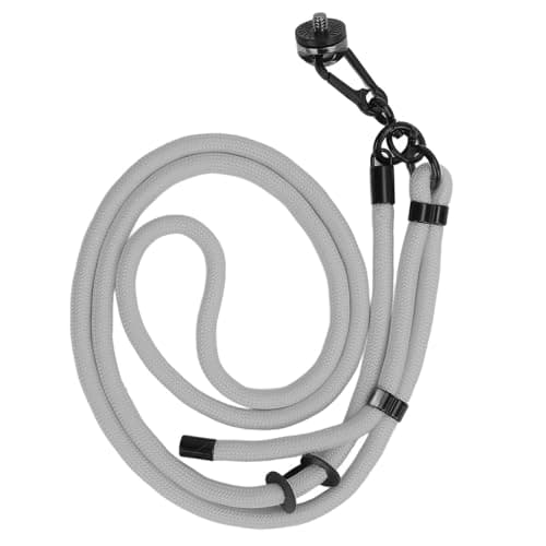 LIYJTK Action Camera Lanyard Adjustable Quick Release Anti Lost Rope for Pocket 3, Action 5, ONE X4 Adjustable Strap (Grey) — view 2