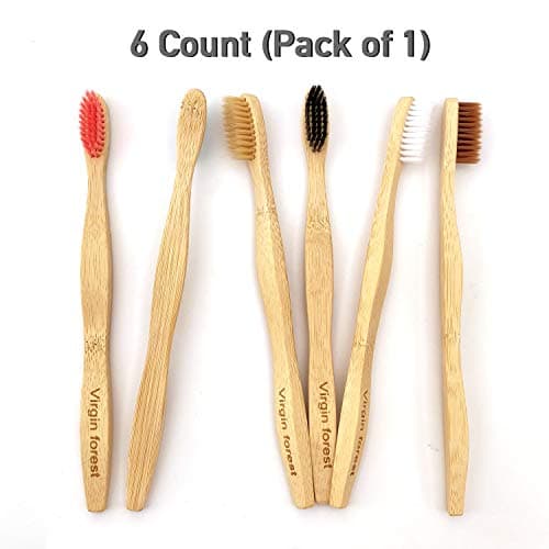 Virgin Forest Bamboo Toothbrush 6 Pack, Soft Bristles, Biodegradable — view 5