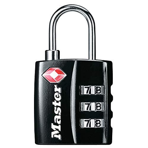 Master Lock 4680DBLK TSA Accepted Luggage Lock, Black, Pack of 1