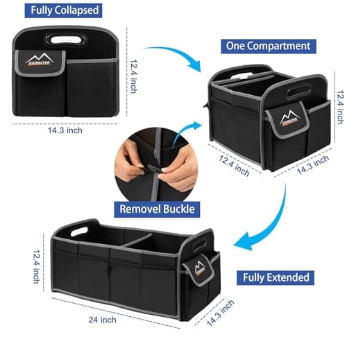 M KARMATER 50L Car Boot Organiser, Collapsible Waterproof Storage Box — view 4