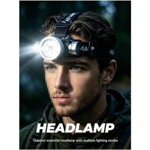 Hoppipola Rechargeable COB LED Headlamp with Dual Light Sources, 7 Modes, 90° Adjustable, USB-C Fast Charge, IPX4 Waterproof for Camping and Hiking