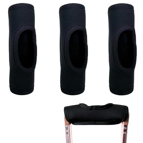 KOSTOO Neoprene Luggage Handle Wrap Soft Grip Handle Cover Luggage Identifier with Hollow Design for Suitcases Luggage Travel Accessories (3 PCS Black)