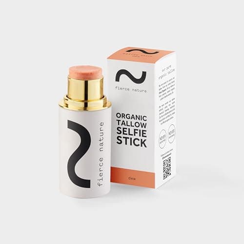 Fierce Nature Multi-Use Tallow Balm Stick, Dew 7g | Cream Blush, Contour & Lip Tint Stick | Clean Makeup Balm