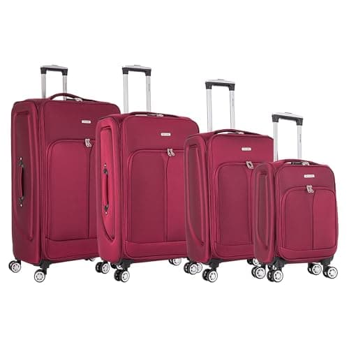 24" Medium Suitcase Super Lightweight Luggage 20% Expandable 4 Wheels Spinner 3-Digit Combination Lock Soft Shell Luggage for 15 to 20kg — view 2