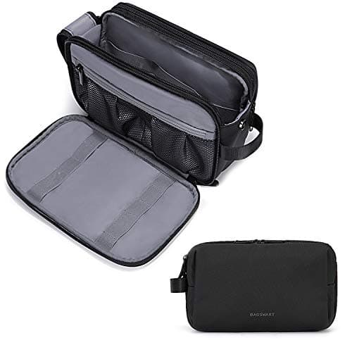 BAGSMART Men's Wash Bag, Large Capacity Travel Toiletry Bag & Wet Pocket