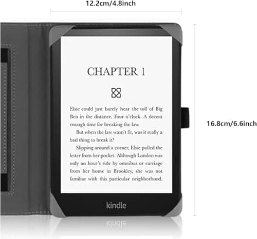 HGWALP Universal Case for 6" eReaders, Folio Leather Stand Cover with Handstrap Compatible with All 6 inch Paperwhite/Kobo/Tolino/Pocketook/Sony E-Book Reader-Spring Bloom — view 5