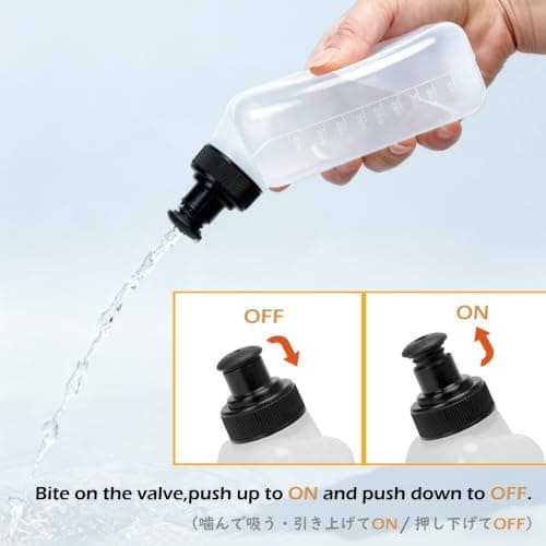 TRIWONDER Running Water Bottle Leakproof Small Hydration Flask for Sports Hiking Cycling, Fits Vest Pack Belt (PE - 280ml - 2 Pack) — view 3