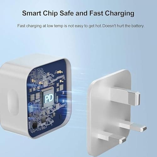 3pack USB C Plug, 30W USBC Charger For lPhone17/16/15,USB-C Fast Charging Cube Power Adapter, Compatible with l Phone 17 16 15/16 Plus/16 Pro/16 Pro Max, Air 5/4, lPad 10/Mini (3xCable Included) — view 4