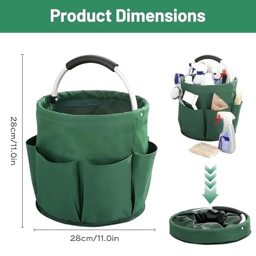 Cleaning Caddy with Handle, Portable Collapsible Bucket Oxford Fabric Caddy — view 2