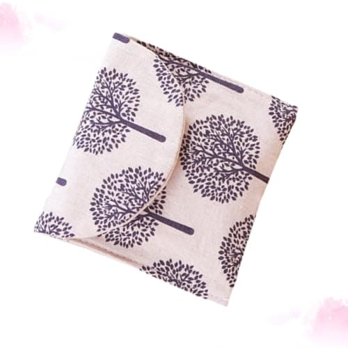 Sanitary Towel Pouch for Girls and Women, Cotton Linen Tape Design — view 5