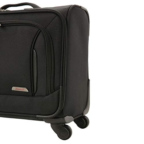Aerolite Rolling Padded Laptop Case Bag 4 Wheels - Fits up to 15.6", Overnight Trolley Business Hand Cabin Luggage Case easyJet Plus/Flexi/Up Front/Extra Legroom, British Airways & Jet2 Approved Black — view 6