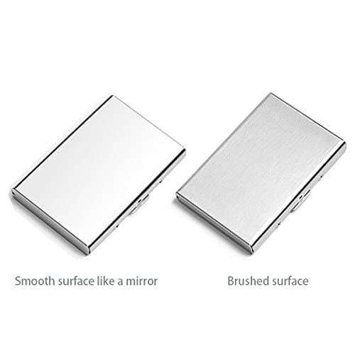 Doutop Credit Card Holder Card Wallet RFID Blocking Brushed Stainless Steel Bank ID Card Holder Case Box Pocket Purse for Men Women — view 3
