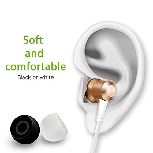 Ear Plugs 9 Pairs (18 Pieces), Silicone Ear Pads for Earbuds, Universal Ear Plugs Compatible with Most Earbuds (Black, Large) — view 2