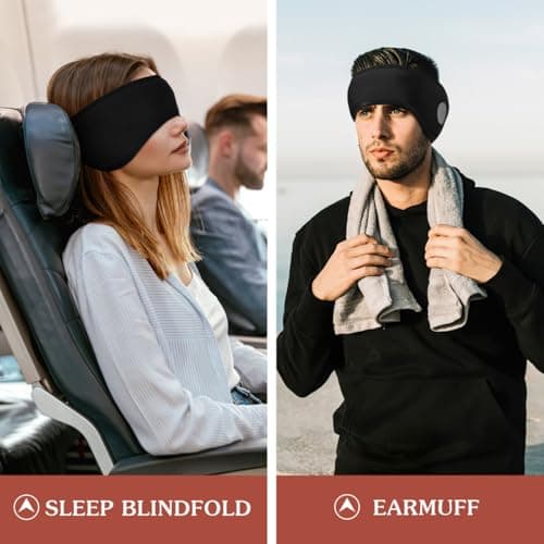 CALLARON Sleep Ear Muffs with Earplugs, Adjustable Soft Ear Covers — view 6