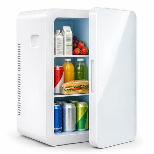 MoraRise 22L Mini Fridge, 28Cans Portable Cooler & Warmer Small Fridge