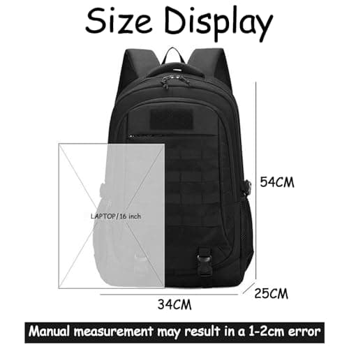 Lawaia Tactical Backpack Mens Rucksack for Men 45L Waterproof Backpack Military Backpacks Hiking Backpacks Waterproof Rucksack Outdoor Sports Fishing Bag — view 2
