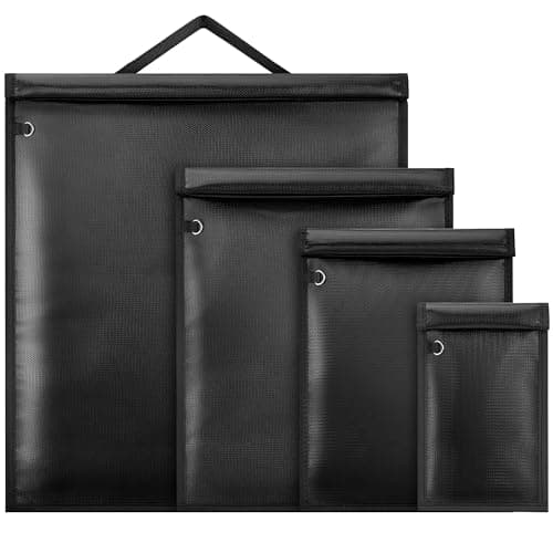 Milifox Faraday Bags,4 Pack Faraday Cage for Cell Phone,Laptop,Tablet,Car Keys,Large EMP Bag,Waterproof and Fireproof EMP Protection