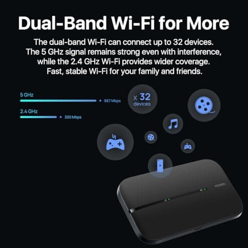 Huawei E5783-230, CAT 6, Super-Fast 4G 300 Mbps, Travel Wi-Fi Hotspot (Genuine UK Warranty Stock)- Black — view 6