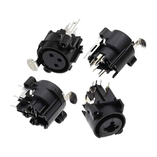 1PCS 3pin XLR Female Socket Connector Panel Mount Mixer Microphone Audio Speakers Plug Adapter(Lavender) — view 5