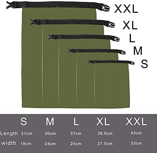 KAHEIGN 5Pcs Waterproof Dry Bags, 1.5L /2.5L /3.5L /4.5L /6L Lightweight Dry Sacks Portable Dry Bag for Outdoor Hiking Fishing Camping Use (Green) — view 4