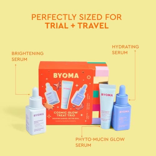 BYOMA Cosmic Glow Treat Trio Travel Size Skincare Set (15ml, 10ml, 15ml) — view 2