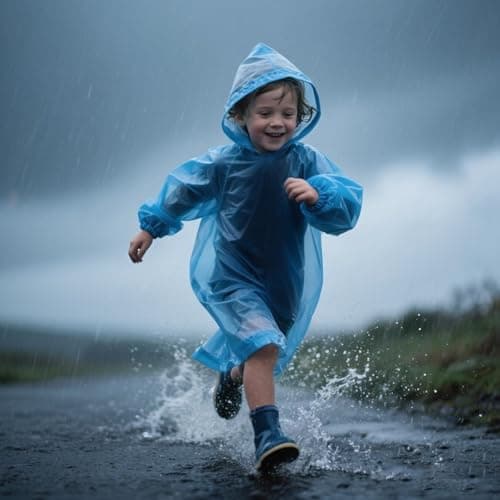 4 Pack Kids Rain Ponchos Thicker Disposable Ponchos Pocket Size with Hood — view 3