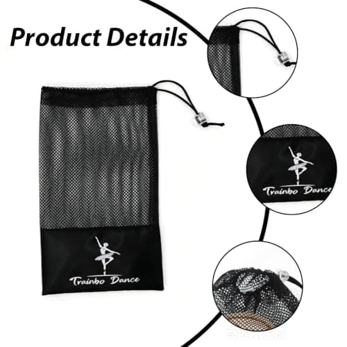 CYunhui Dance Shoe Portable Ballet Pointe Shoe Storage Pouch, Black 1Pcs — view 3