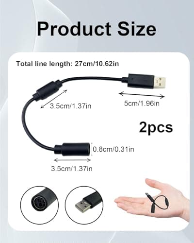 SEYUGOPTI 2-Pack USB Breakaway Cable for Xbox 360 & Logitech G920/G29 — view 2
