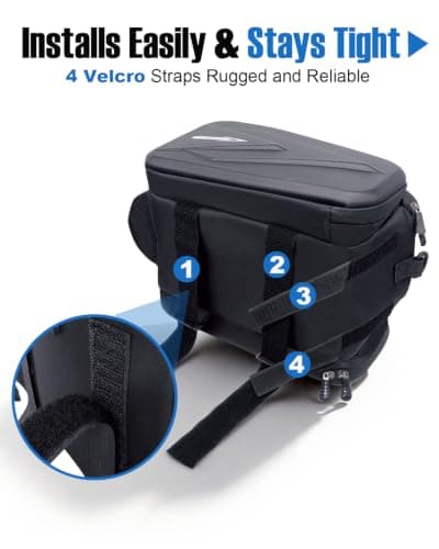 NDakter Bike Bags, 20L Waterproof Insulation Bike Panniers for Rear Rack, 3 in 1 Expandable Ebikes Trunk Bag, Reflective Electric Bike Saddle Panniers with Rain Cover (20L EVA Hard Shell) — view 5