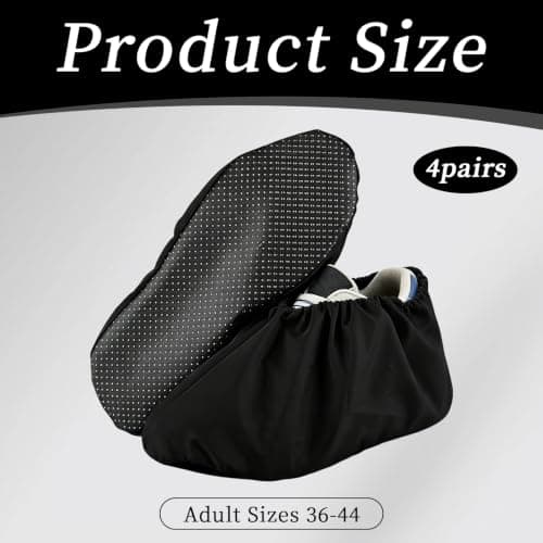 4 Pairs Reusable Waterproof Shoe Covers,Non-slip Dust-resistant Overshoes,durable Shoe Protector Covers,For Keeping Floors and Carpets Clean and Tidy,as Well as for General Cleaning Protecting Shoes — view 2