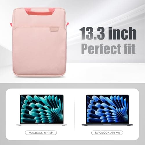 TiMOVO Tablet/Laptop Sleeve Bag Carrying Case with Shoulder Strap, 13",Pink — view 2