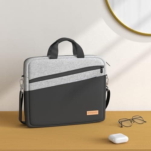 bagasin 17 17.3 18 Inch Laptop Shoulder Case Bag, Water-Repellent Briefcase — view 3