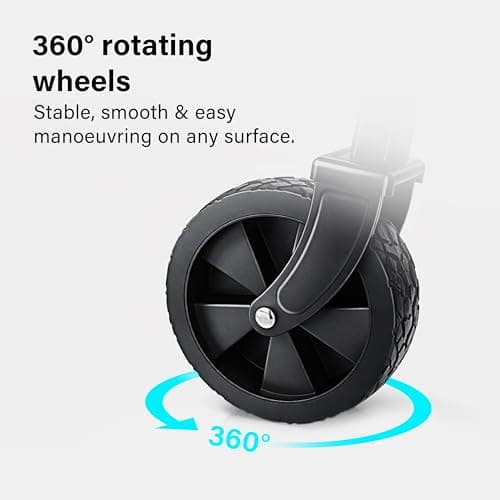 75L Festival Trolley Folding Trolley Cart on Wheels, Portal Festival Camping Wagons Cart with Adjustable Handle, Foldable Wagon for Camping, Garden, Beach, Shopping, Outdoor — view 5