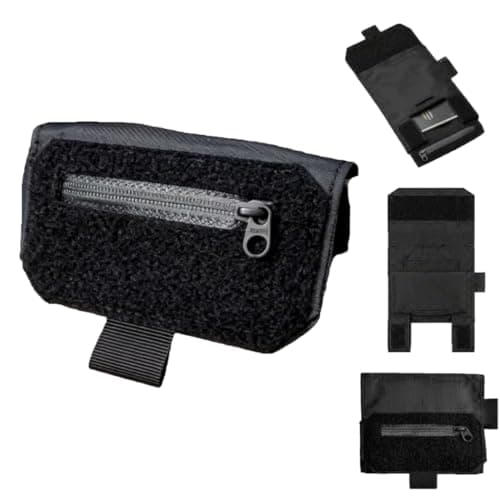 FiTspi Slim Belt Wallet, Concealed Retractable Quick Access Purse Storage Bag for Cash, Cards & ID, Undercover Hidden Blocking Travel Waist Pouch, Anti-Theft Wallets Bumbag for Men Women