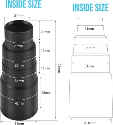 STNRST-IN 3 PCS Universal Vacuum Adapter Set, Vacuum Cleaner Adaptor — view 2