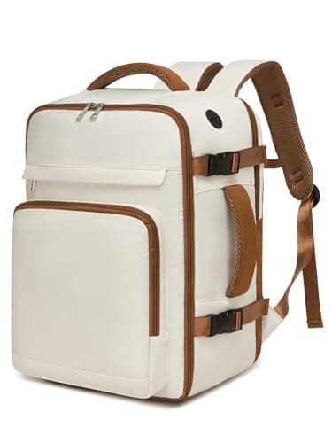 Kono Ryanair Cabin Bag 40x30x20, Underseat Travel Backpack, Beige Classic