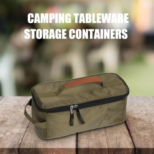 Camping Cookware Storage Bag 7.48inch Camping Utensils Storage Bag with Comfortable Handle For Picnic Barbecue Tableware Plates Pots Pans Pack Travel Carrier Crate — view 2
